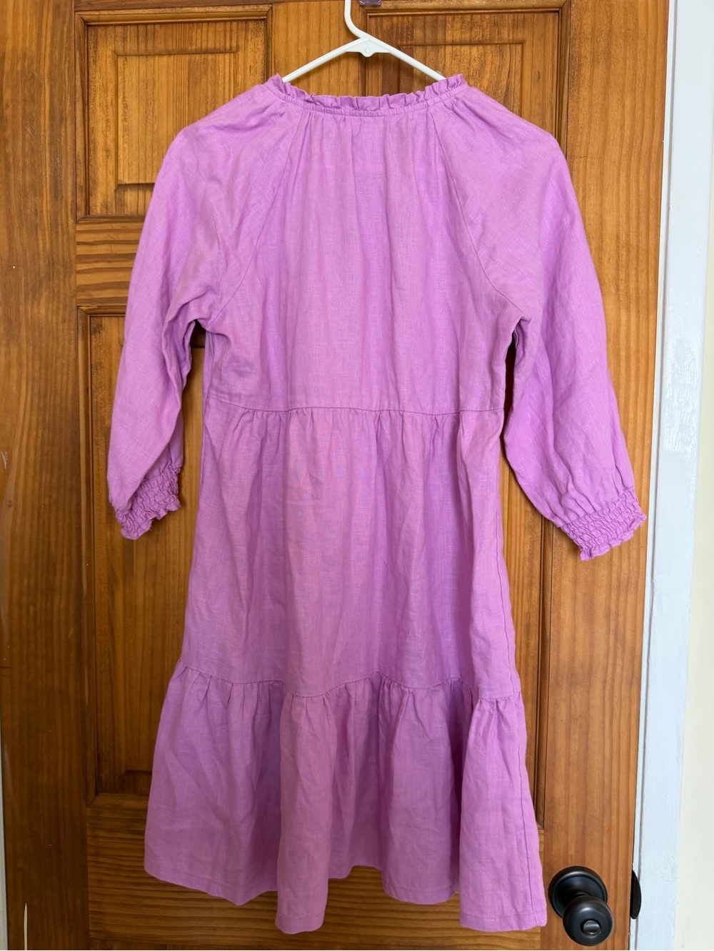 J. Jill 100% Linen Purple Tiered Dress - Picture 5 of 9